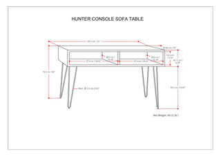 Hunter - Console Sofa Table - Natural