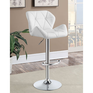Kerwin - Upholstered Adjustable Bar Stool (Set of 2) - White