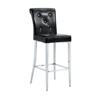 Bar Chairs & Crystal Clasp Design (Set of 2)