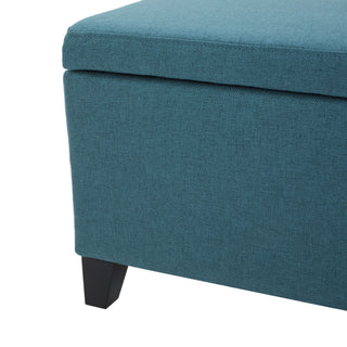 Contemporary Storage Ottoman Bench With Upholstery