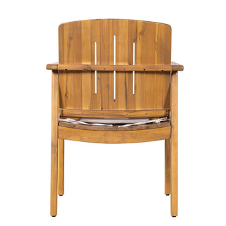 Outdoor Dining Chairs (Set of 2) - Beige / Teak