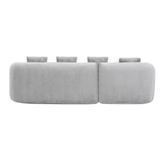 Modular L-Shape Sectional Sofa With Curved Chaise
