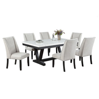 Dining Set With Upholstered Wing Back Chairs