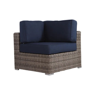 Wicker Sectional Sofa With Cushions And Table