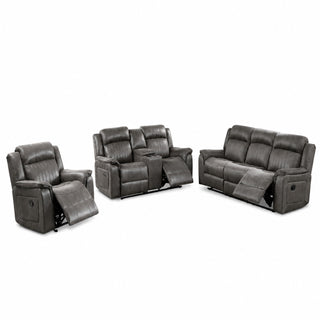 Contemporary Living Room Set, Horizontal And Vertical Tufting