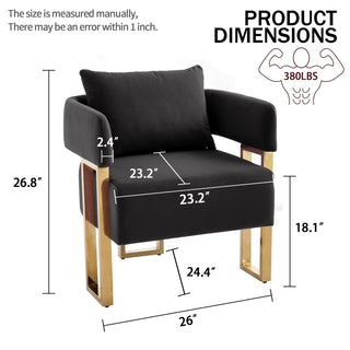 Modern Classic Design Decorative Chair Teddy Fleece Upholstered And Metal Foot