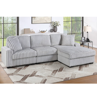 Sectional Sofa Set With Reversible Chaise, Living Room Furniture