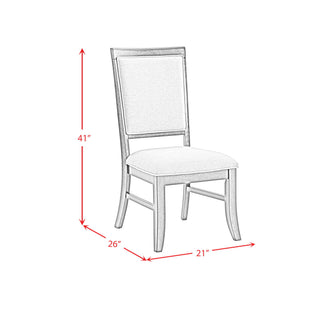 Phillipe - Dining Side Chair With Fabric (Set of 2) - Cherry And Gray