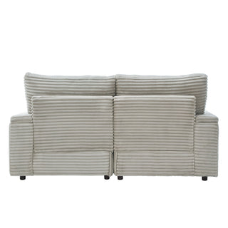 Convertible Loveseat Sofa With Storage, USB Ports, Cup Holders
