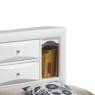 Modern Design Storage Bed With Bookcase Headboard