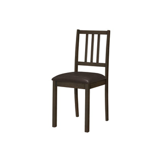 Dining Chair, Side, Upholstered For Dining Room, Transitional (Set of 2) - Brown