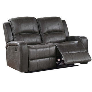 Manual Reclining Loveseat With Horizontal And Vertical Tufting