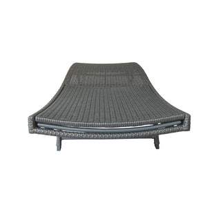 Modern Kauai Wicker Chaise Lounge With Adjustable Seat Back - Gray