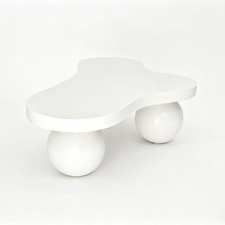 Cloud Shaped Coffee Table With 3 Ball Legs For Living Room