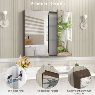 Medicine Cabinet, Wall Mounted Bathroom Mirror With Storage