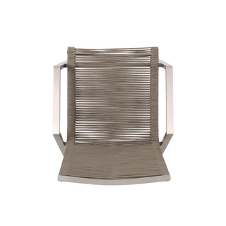 Outdoor Modern Aluminum Dining Chair Set With Rope Sea (Set of 2)