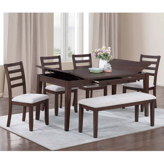 Ladder Back Design Dining Chairs (Set of 2) - Walnut
