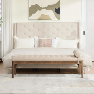 Upholstered End Of Bed Bench With Headrest