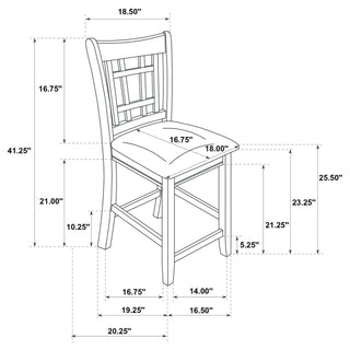 Davis - Counter Height Dining Chair Linen (Set of 2) - Light Oak
