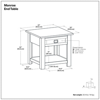 Monroe - Handcrafted Side Table