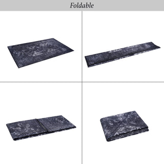Maval - 3' X 5' Washable Area Rug - Black / Gray