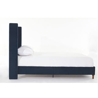 Peyton - Upholstered Bed With 54" High Headboard, Traditional Hand Buttoned Tufting