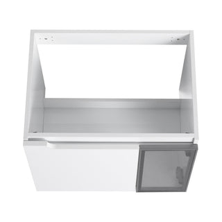 Wall Mounted Bathroom Vanity With Sink, 2 Soft Close Doors, Cabinet & Half Door