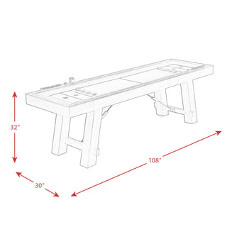 Titus - 108" Shuffleboard Table - Brown