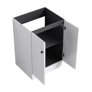 Contemporary Freestanding Bathroom Vanity With Resin Sink & Soft-Close Cabinet Doors