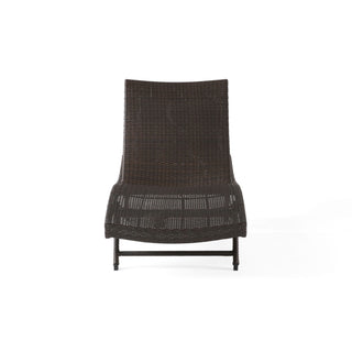 Kauai - Modern Style Wicker Chaise Lounge - Brown Multi