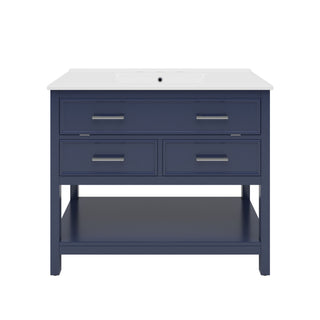 Bathroom Vanity With Ceramic Sink, Tip Out Tray & 2 Full Extension Drawers