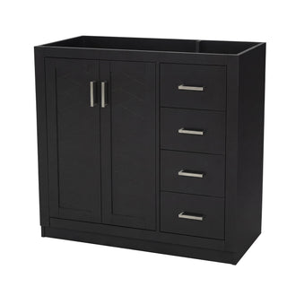 Retro Style Bathroom Vanity, 3 Drawers & Soft Closing Doors