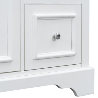Bathroom Vanity With Sink, Soft-Close Doors, Adjustable U-Shelf, 3 Drawers