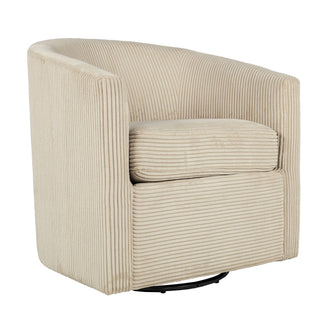 Swivel Accent Chair With U Backrest, Plush Cushion Living Room Furniture