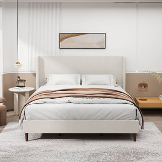 Upholstered Bed & High Headboard Design