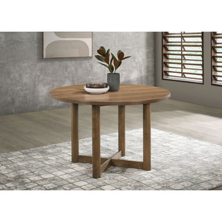 Graham - Round Dining Table With X Cross Base - Walnut
