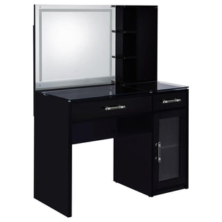 Kerr - 2 Drawer Makeup Vanity Table With Mirror And Stool