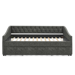 Upholstered Daybed With USB Charging & Pull Out Bed