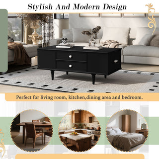 Modern Rectangle Coffee Table With Four Drawers