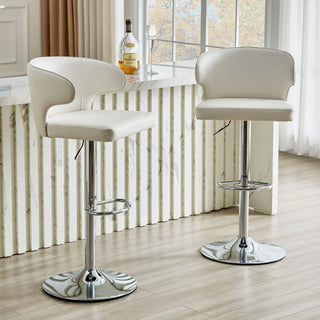 Adjustable Swivel Bar Chair With Ergonomic High Back Design