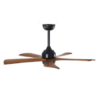 5 Blades Ceiling Fan With Lights Remote Control - Matte Black