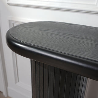 Fluted Cylinder Console Table - Black