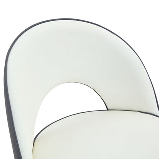 Upholstered Rotatable Bar Chair With Metal Legs For Dining Room