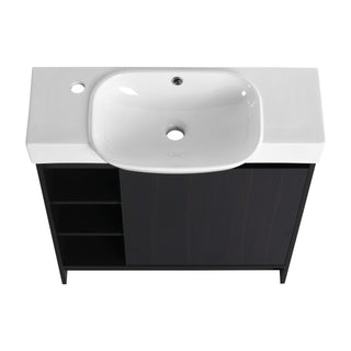 Freestanding Bathroom Vanity With Sink, Soft Close Door