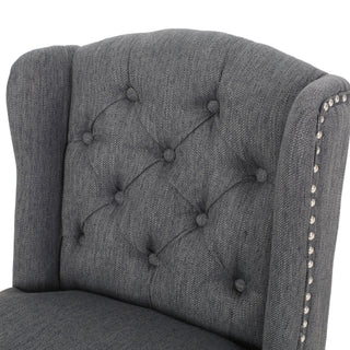 Vienna - Fabric Tufted Counter Stool With Nailhead Accents (Set of 2)