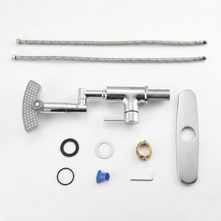 LED Temperature Display Bathroom Faucet With 3 Water Modes & 360° Rotating Spout - Chrome