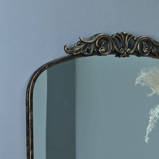 Handmade Arched Mirror, Ornate Baroque For Entryway - Antique Bronze