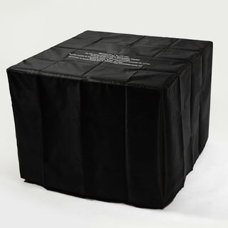 Morden Steel Fire Pit Table With Marble Tile Tabletop, Glass Wind Guard And Lid