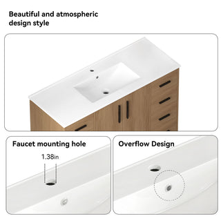 Bathroom Vanity With Abundant Storage 2 Soft Close Doors And 9 Drawers