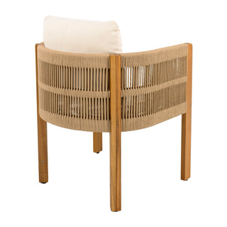 Outdoor Dining Set & Table And Rope Chairs